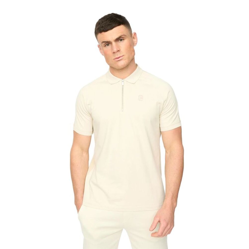 Crosshatch Mens Cresswell Cotton Polo Shirt / Sand